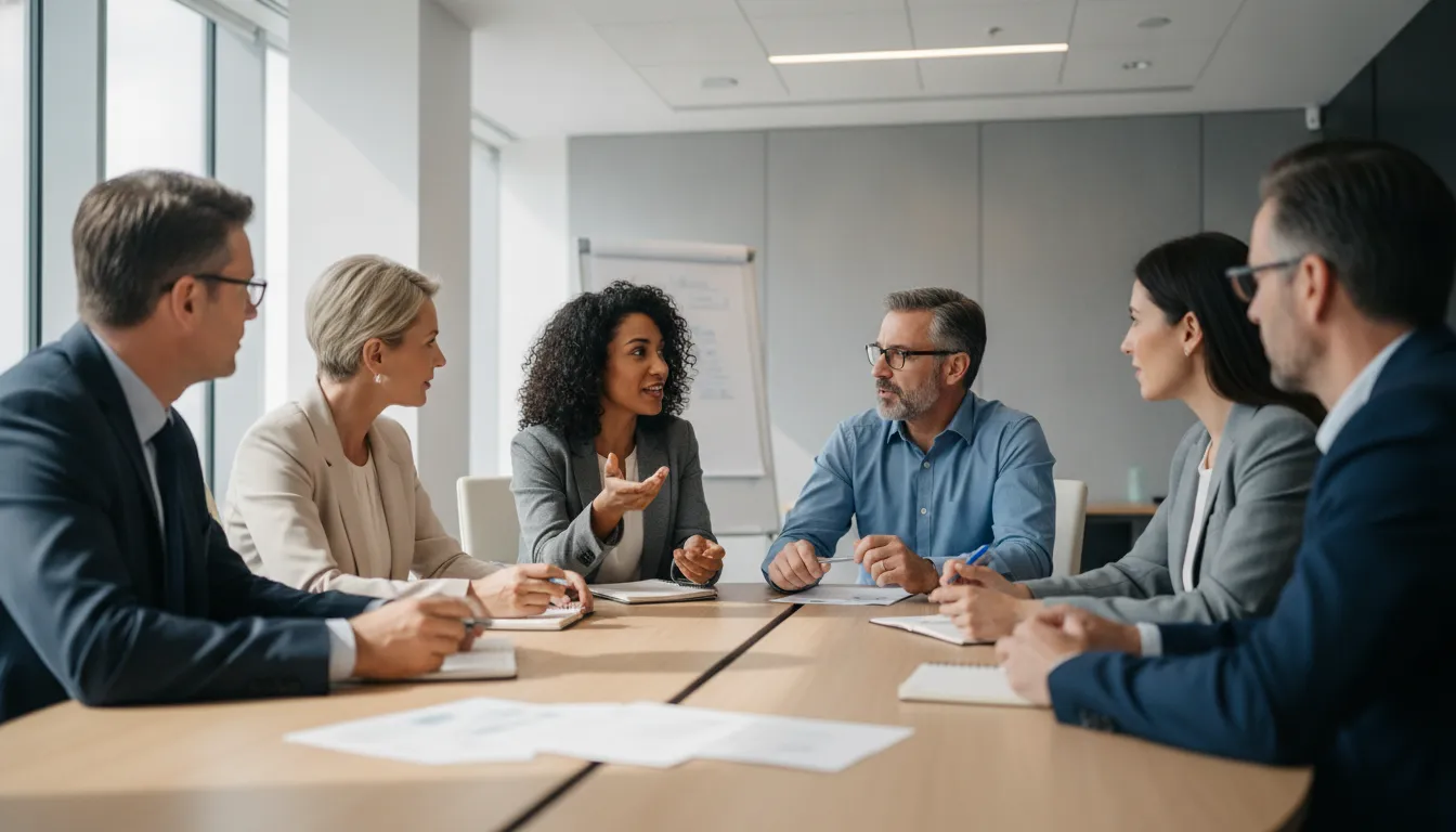Revenue leaders planning a sales kickoff meeting for technology teams