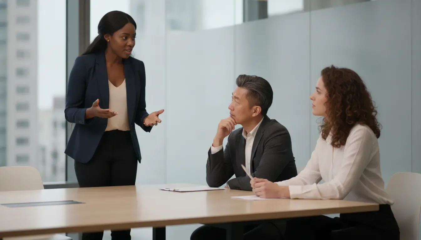 B2B technology sellers rehearsing a sales kickoff role-play for a buyer conversation