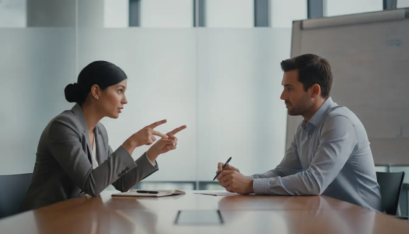 Sales leader coaching a seller after a sales kickoff role-play rehearsal