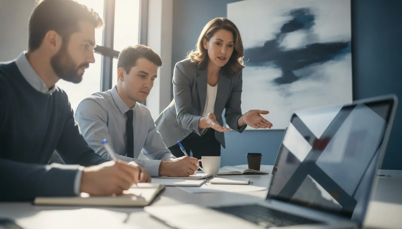 B2B technology sales leaders coaching a complex enterprise opportunity