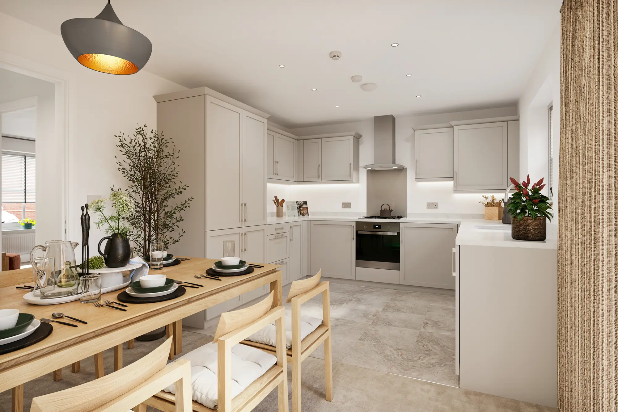 Kitchen in a 3-bedroom Hartstone home