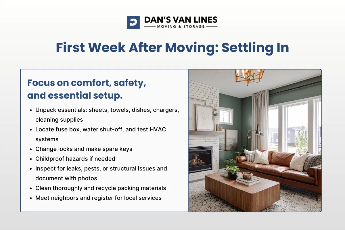 First Week After Moving: Settling In