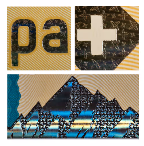 Samples 4, 8 - Holographic hot foil