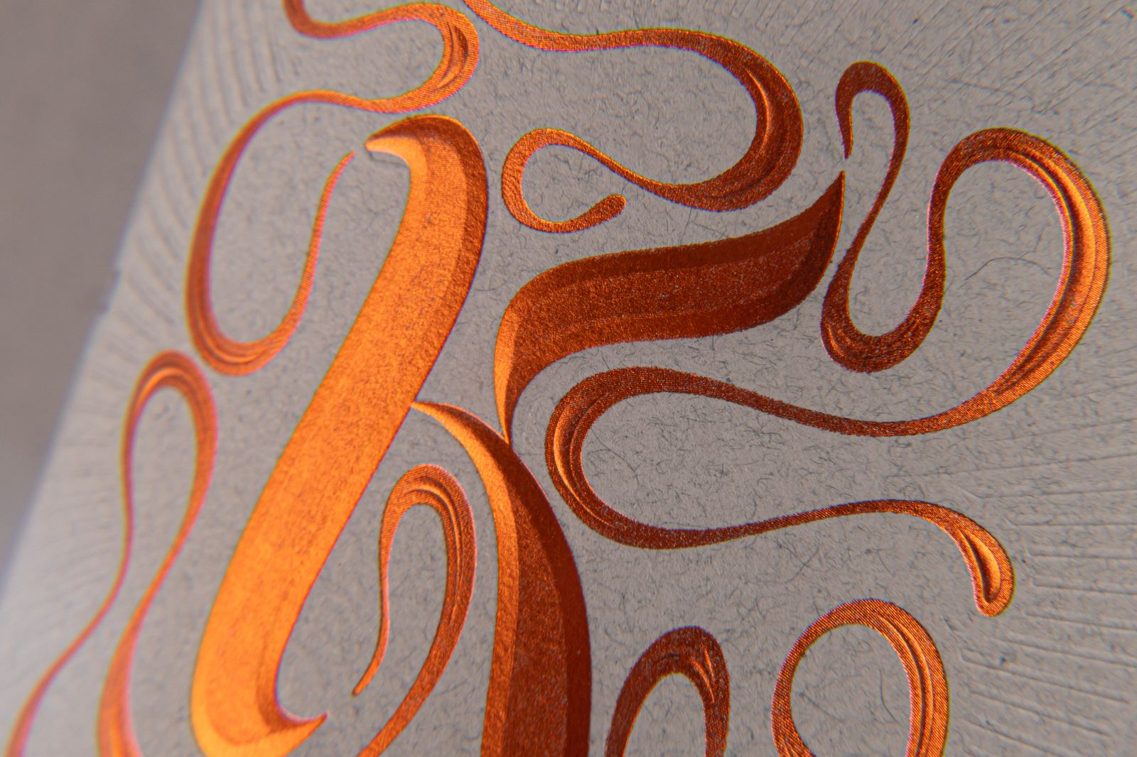 Foil embossing stamping detail on wine label - 01