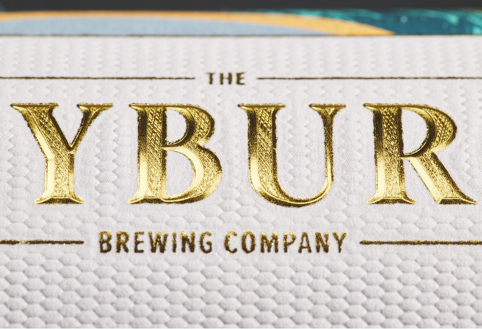 Micro Embossing stamping detail on beer label - 02