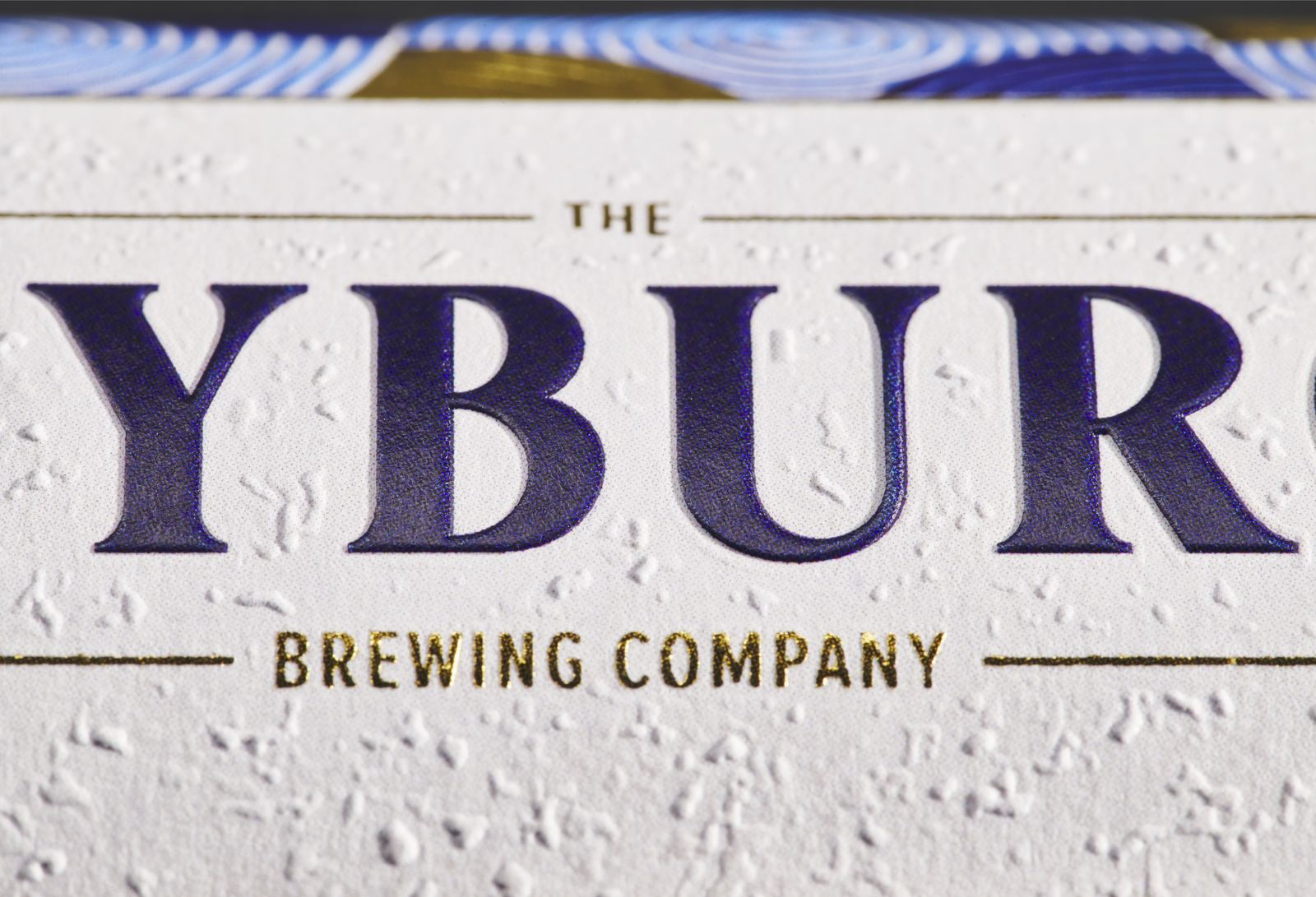 Blind embossing stamping detail on beer label - 02