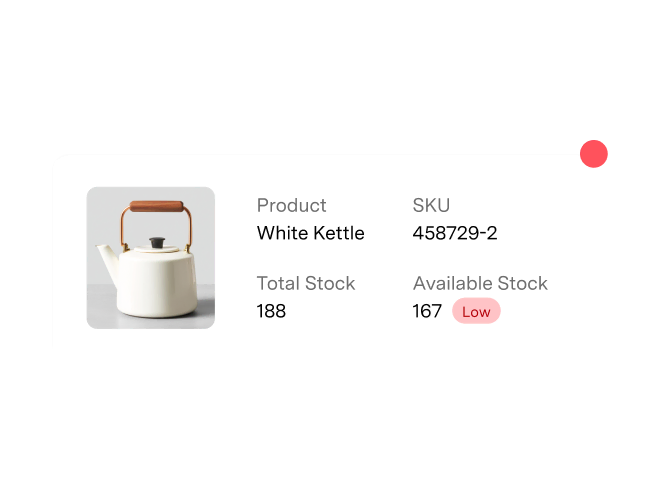 Notification box showing 3 orders requiring attention: 1 rate error flagged, 1 inventory mismatch flagged, and 1 no rate selected flagged.