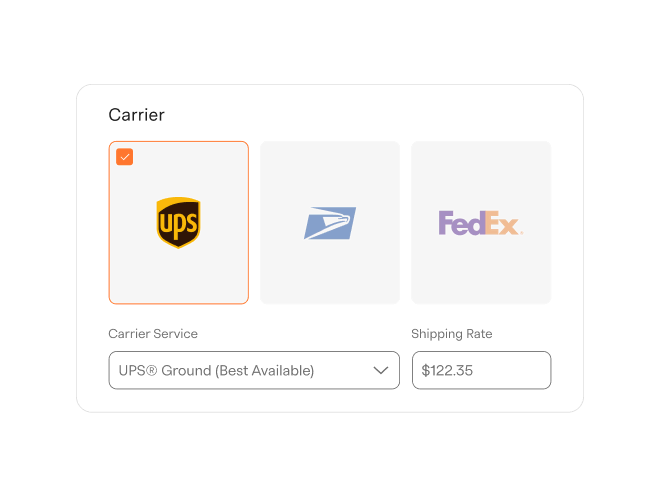 Notification box showing 3 orders requiring attention: 1 rate error flagged, 1 inventory mismatch flagged, and 1 no rate selected flagged.