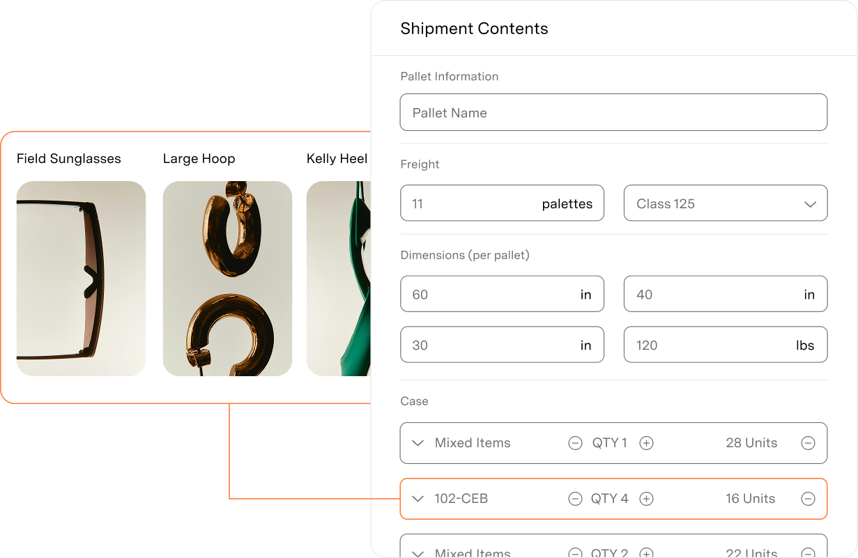 Fulfillment dashboard showing open orders with columns for Organization, Order Number, Storefront, and SLA; includes orders from Sauna Box and Jekyll with shipping via FedEx and UPS.