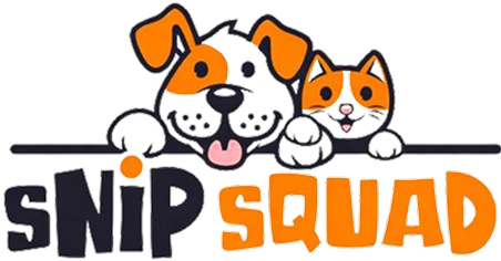 A dog and cat with text Snip Squad - The Clinic