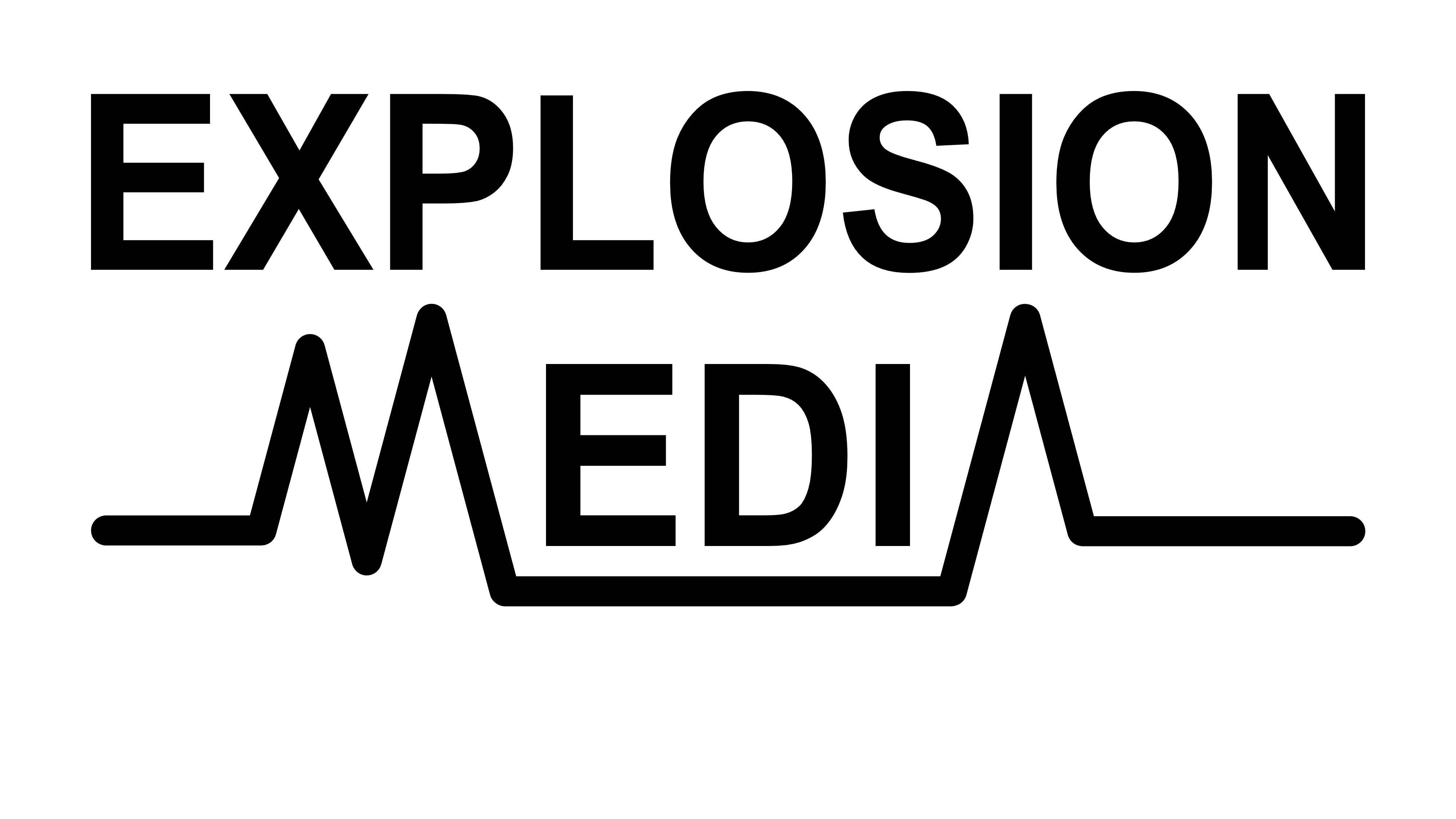 Text logo reading EXPLOSION MEDIA with a stylized soundwave underline under MEDIA.