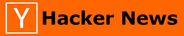 Y Combinator logo next to the text Hacker News on an orange background.