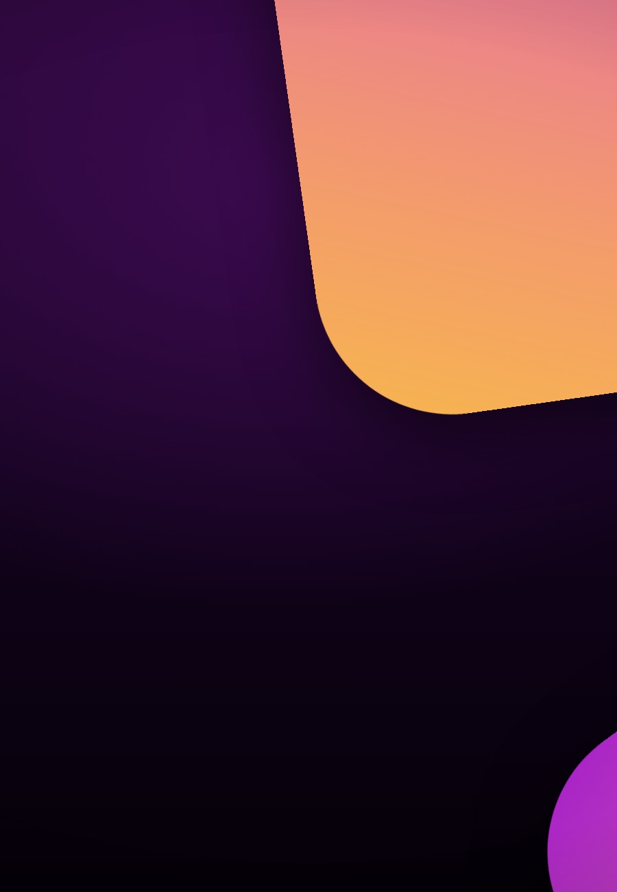 Dark plum background with magenta and orange gradient slabs