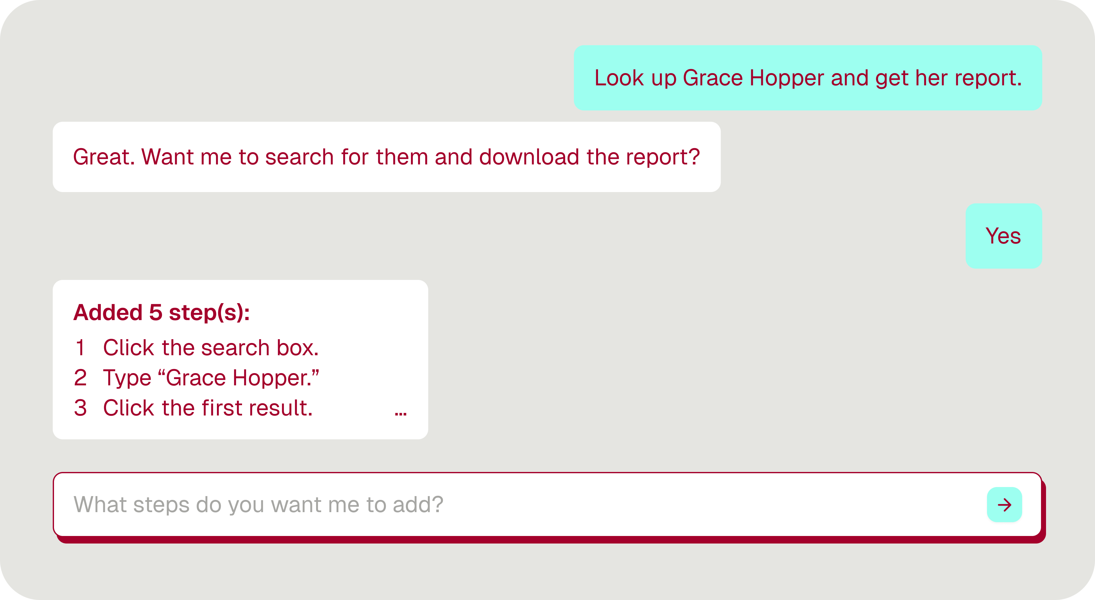 A screenshot of an AI chat within Tightrope.