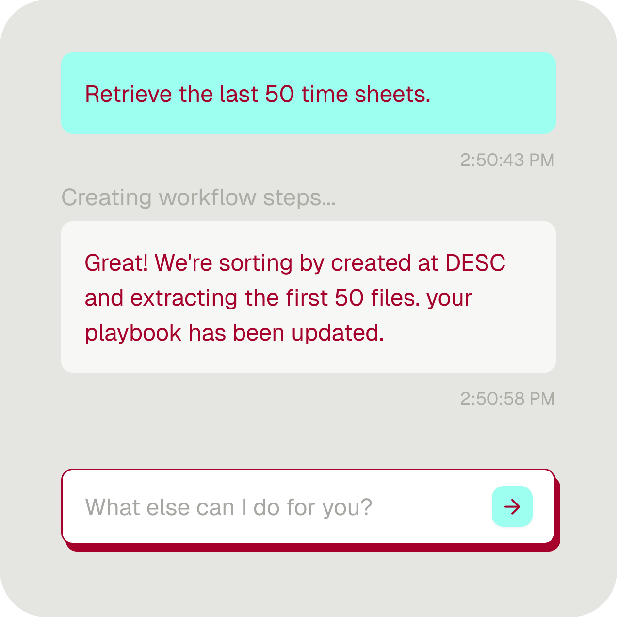 A screenshot of an AI chat within Tightrope.