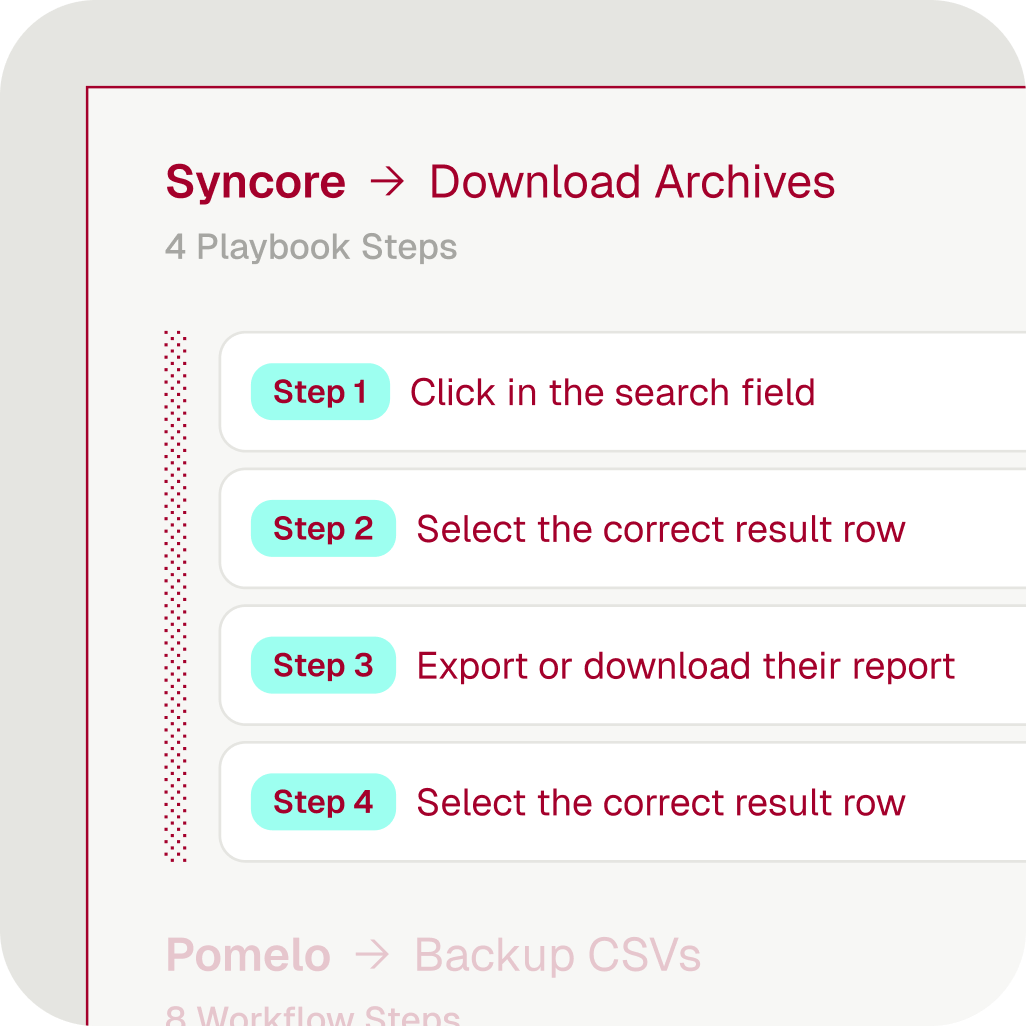 Chat interface showing a conversation about looking up Grace Hopper and downloading her report with steps to click the search box, type Grace Hopper, and click the first result.