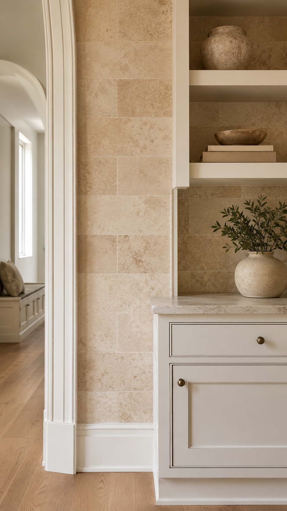 Close-up of refined finish carpentry and architectural trim detail