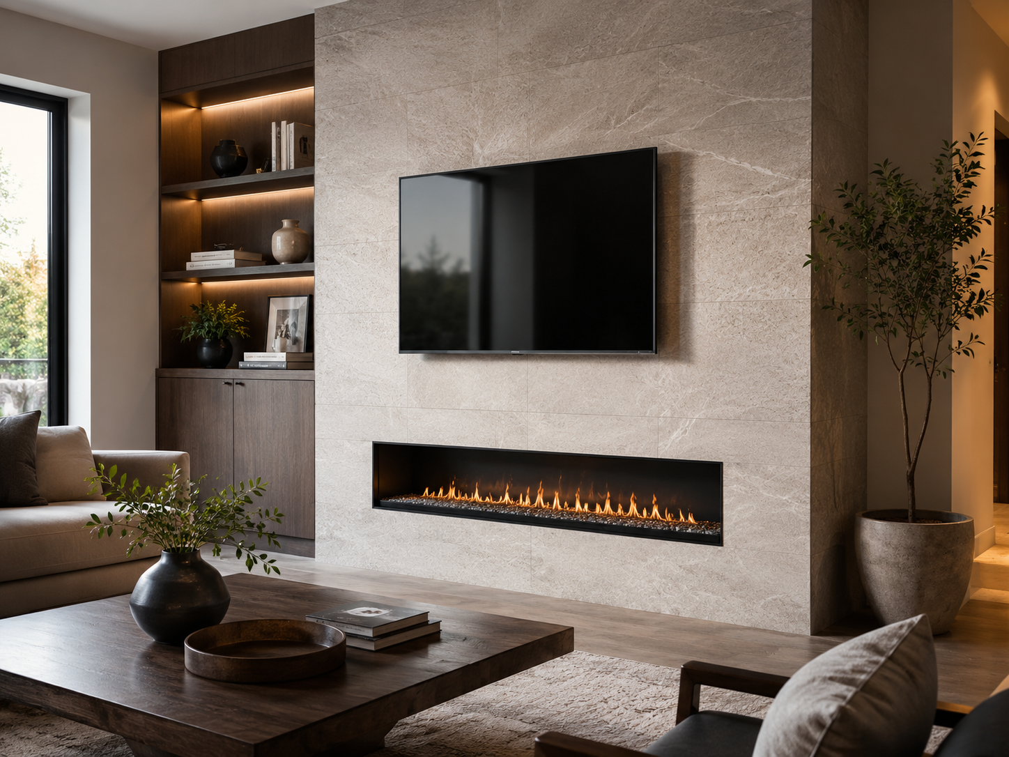 Fireplace tile and surround installation in Charlotte area