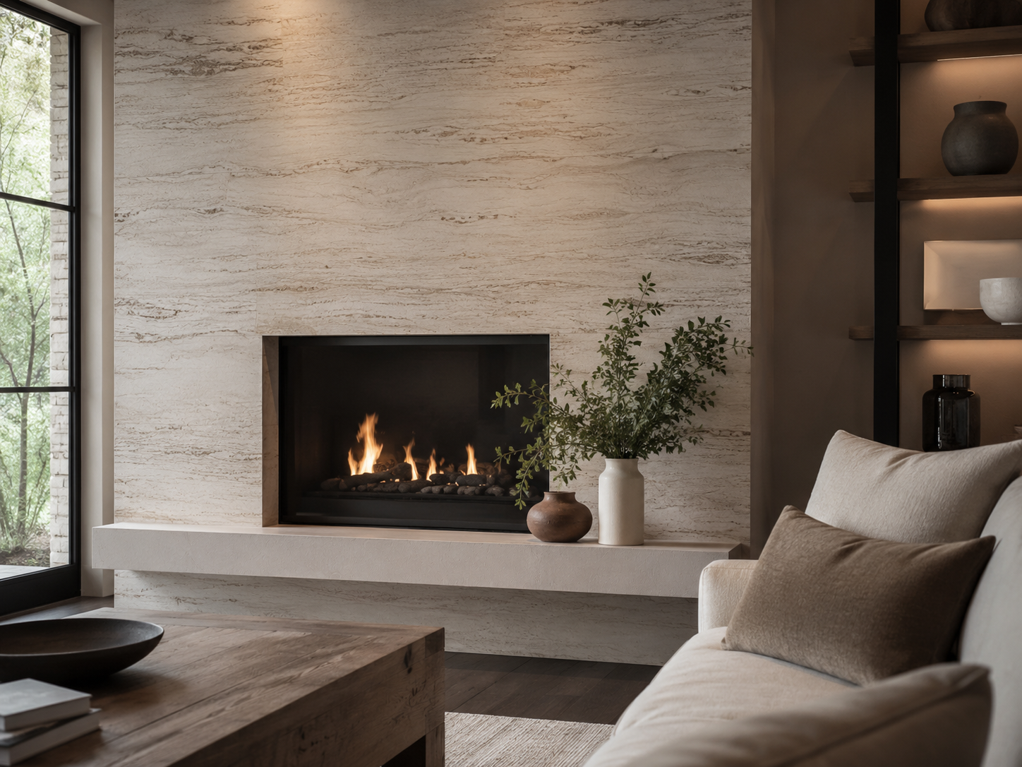 Fireplace tile and surround installation in Charlotte area