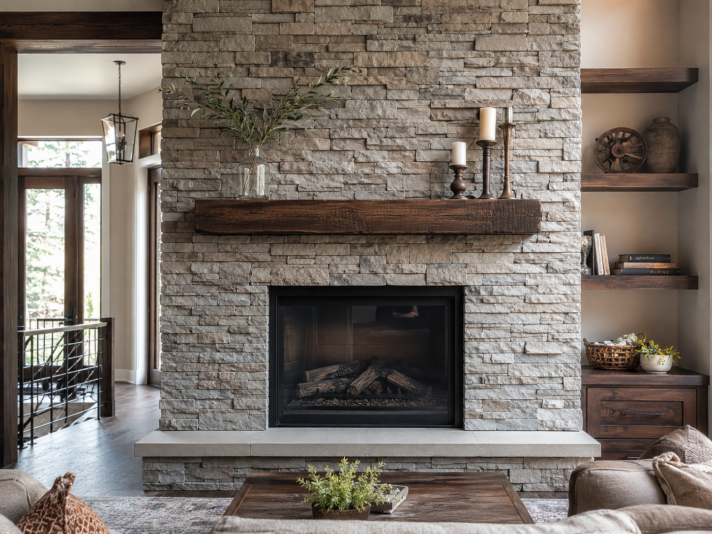 Fireplace tile and surround installation in Charlotte area