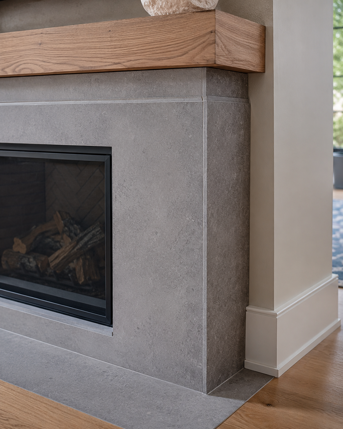 Fireplace tile and surround installation in Charlotte area