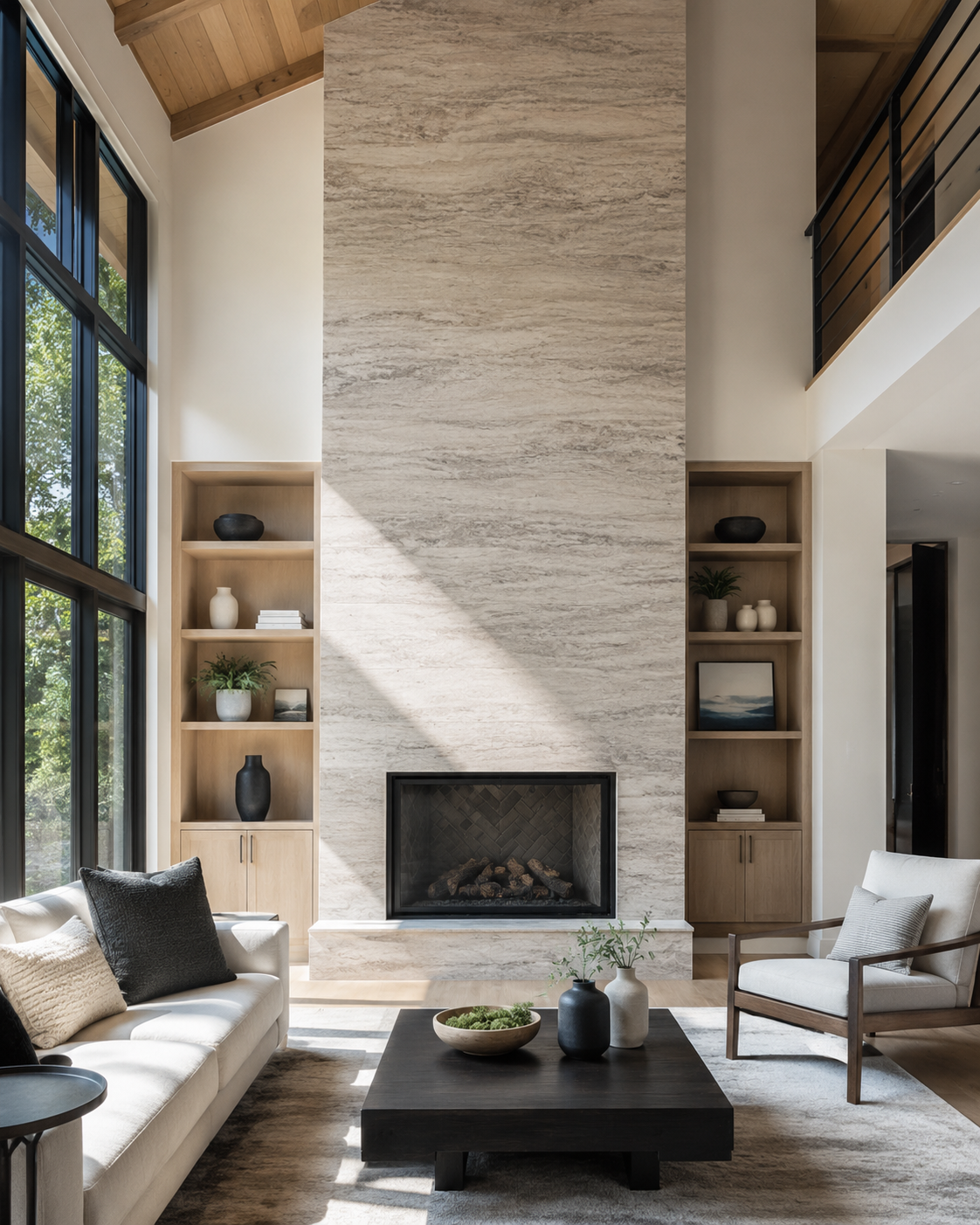 Fireplace tile and surround installation in Charlotte area