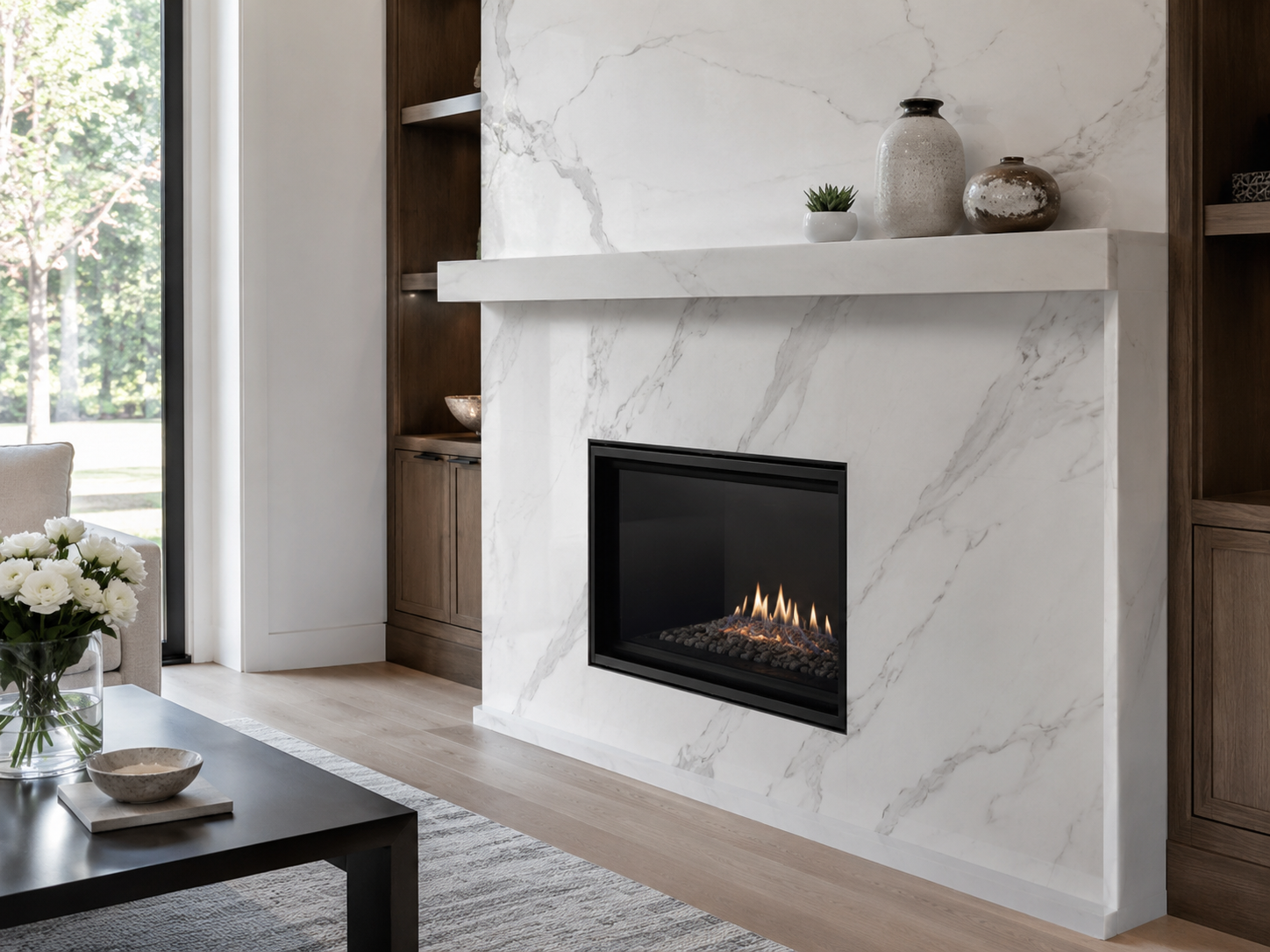 Fireplace tile and surround installation in Charlotte area