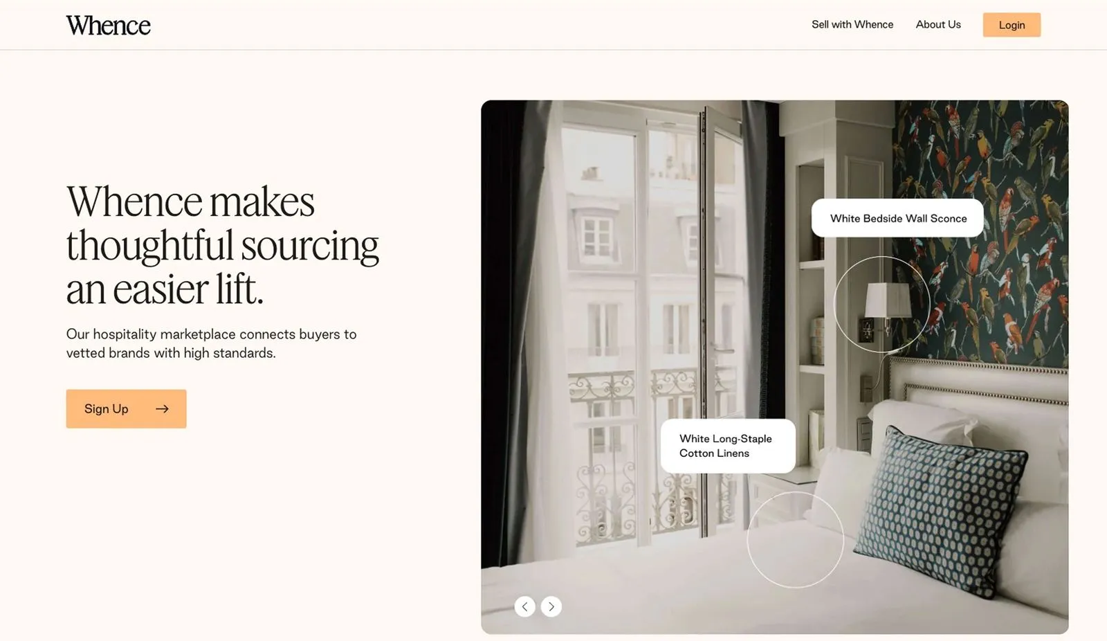 Screenshot from www.withwhence.com