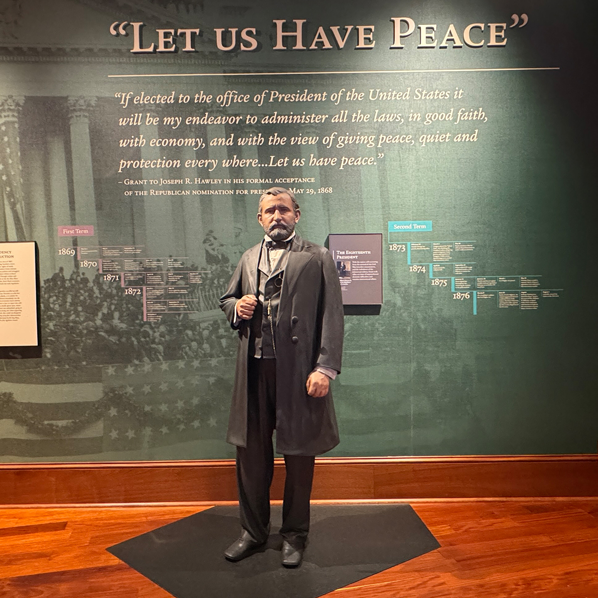 President US Grant model at Presidential Library