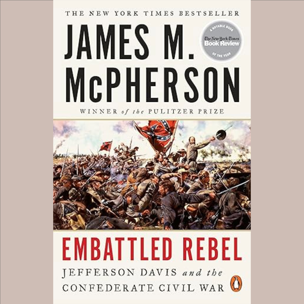 Book cover of Embattled Rebel showing Jefferson Davis