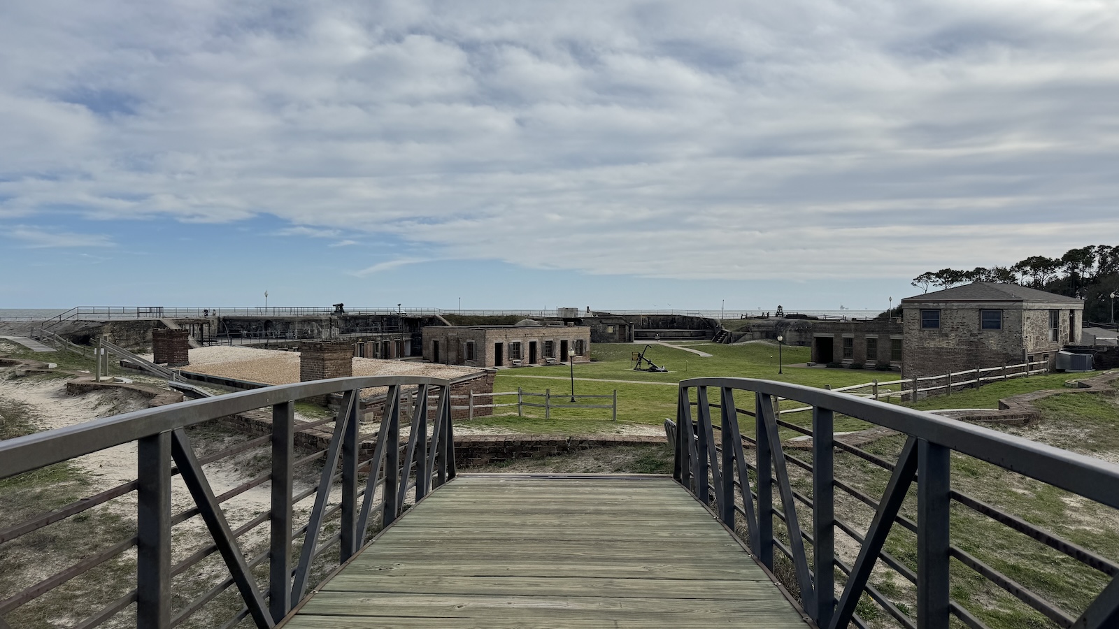 Fort bridge at Fort Gaines, Dauphin Island, Alabama