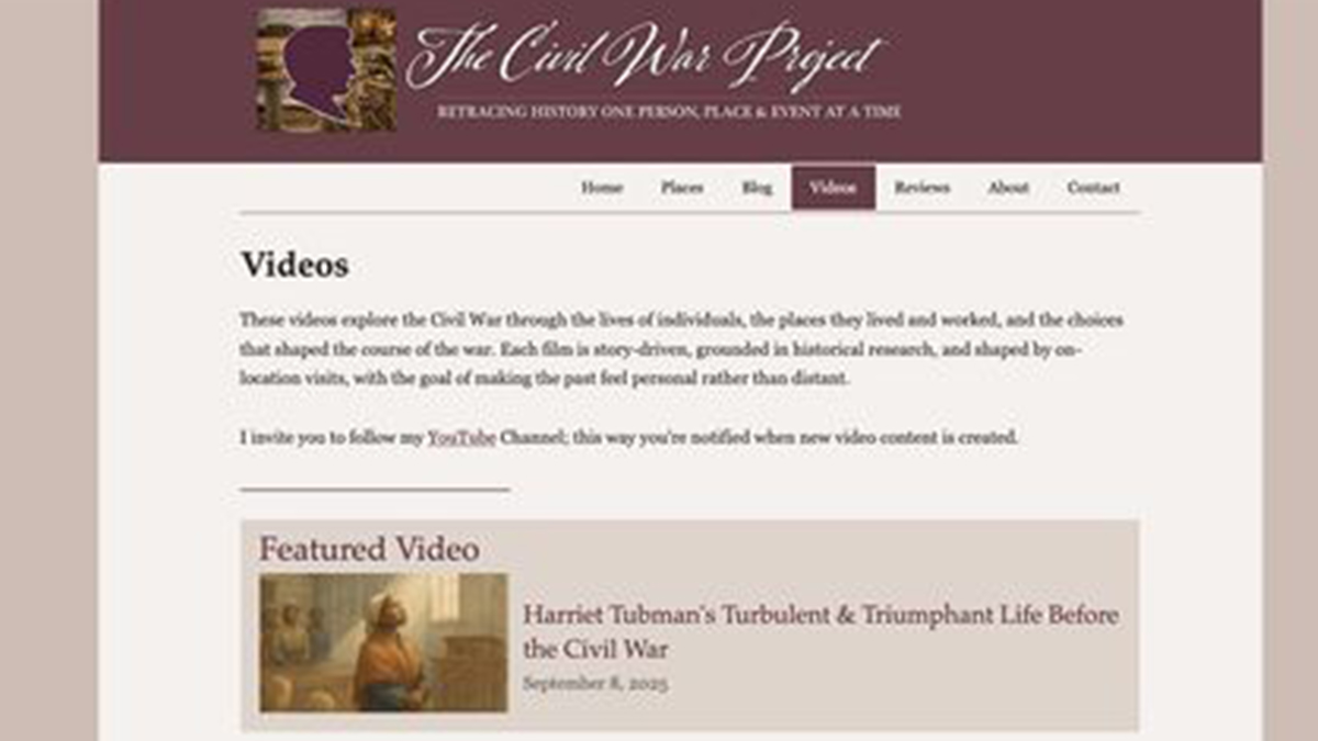 Screenshot of new TCWP Video page
