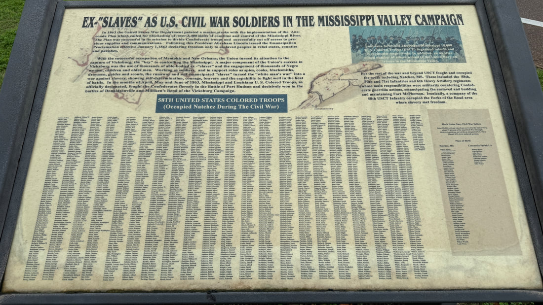 List of African American soldiers who fought in the Mississippi Valley Campaign, Forks of the Road, Natchez, MS