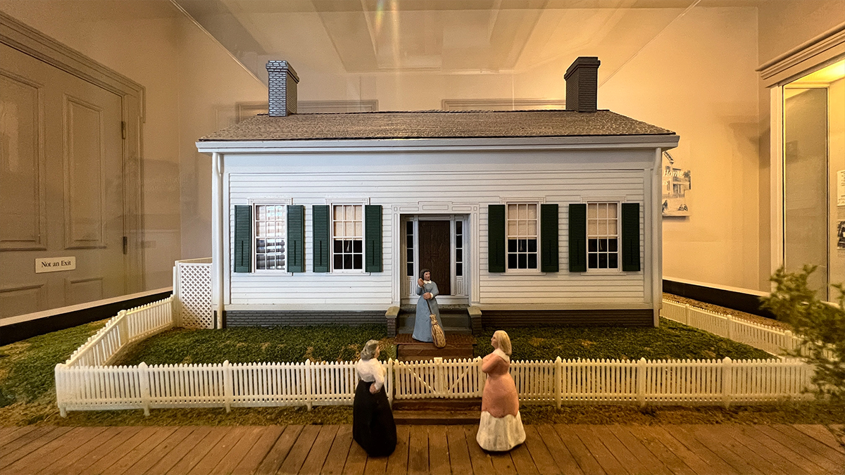 Model of the original one-and-a-half-story Lincoln Home, Springfield, IL