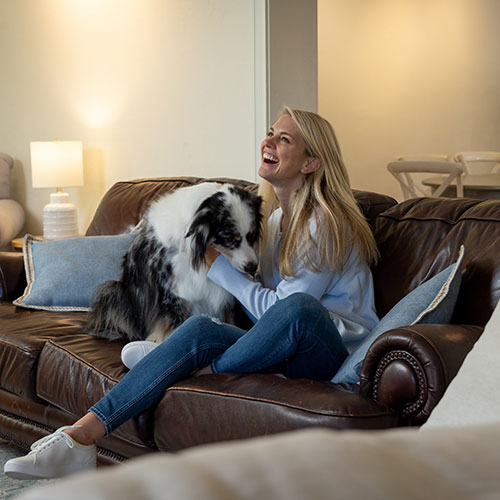 Venice homeowner staying comfortable indoors thanks to a high-efficiency AC system from TrueBlue