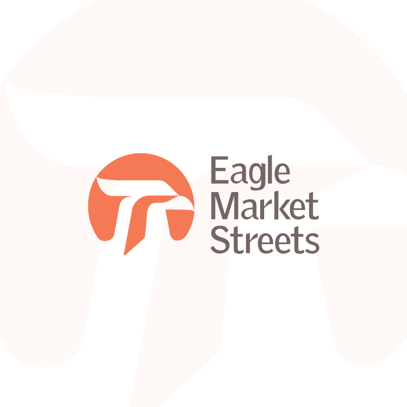 Orange eagle head icon next to the text 'Eagle Market Streets'.
