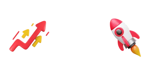 fusée et flèche vers le haut