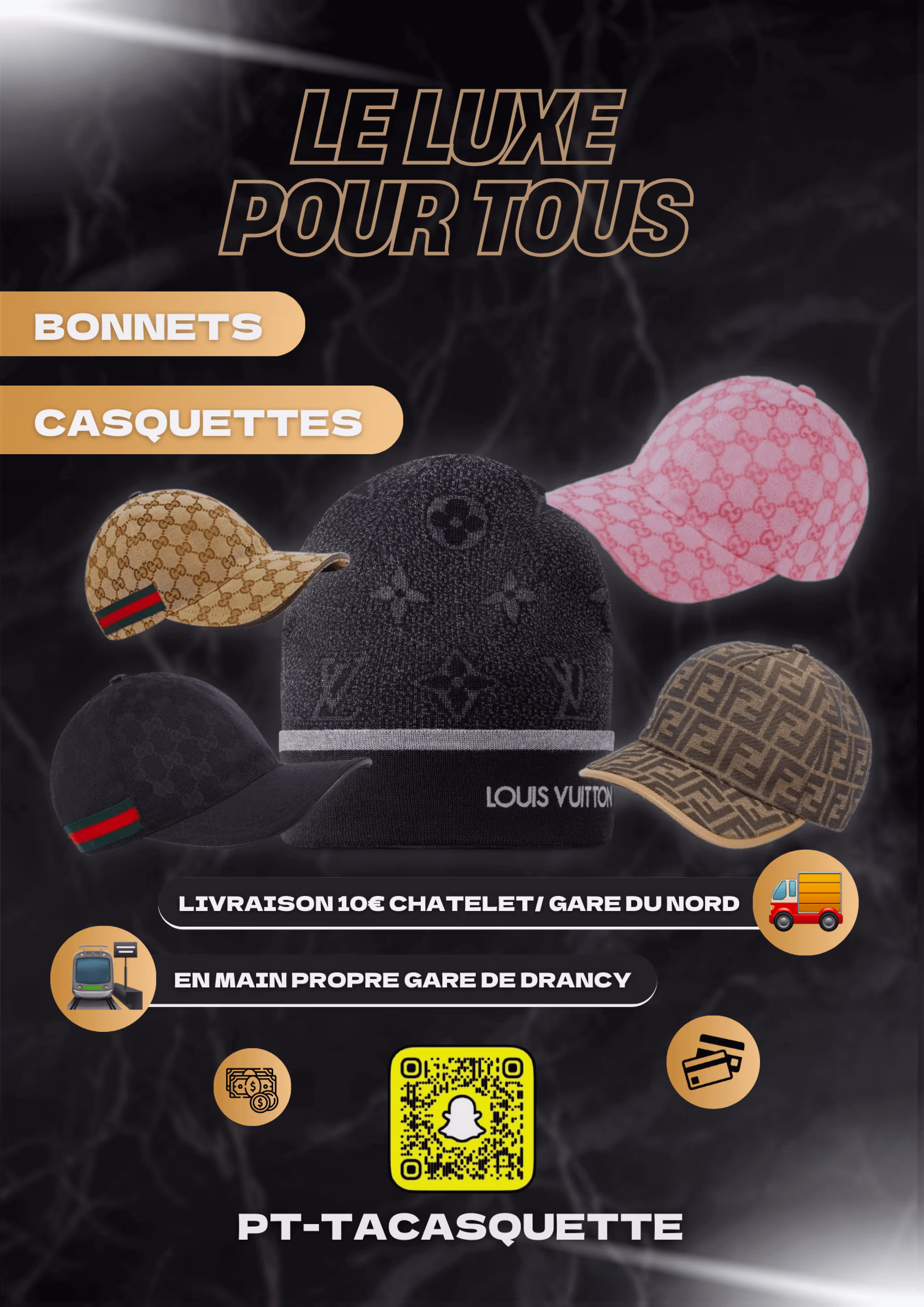 flyer promotionnel client pour bonnet et casquettte