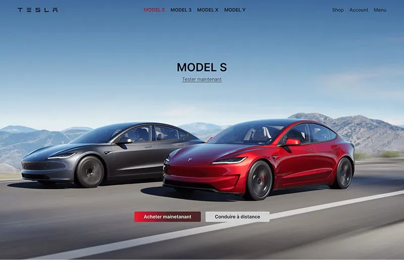 hero section tesla par fadesign