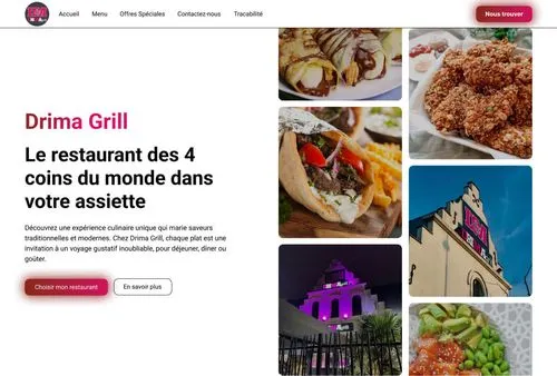 hero section drima grill