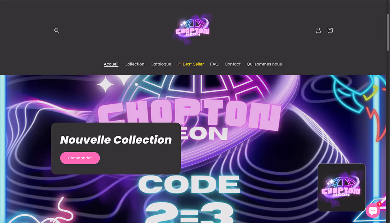 hero section choptonneon