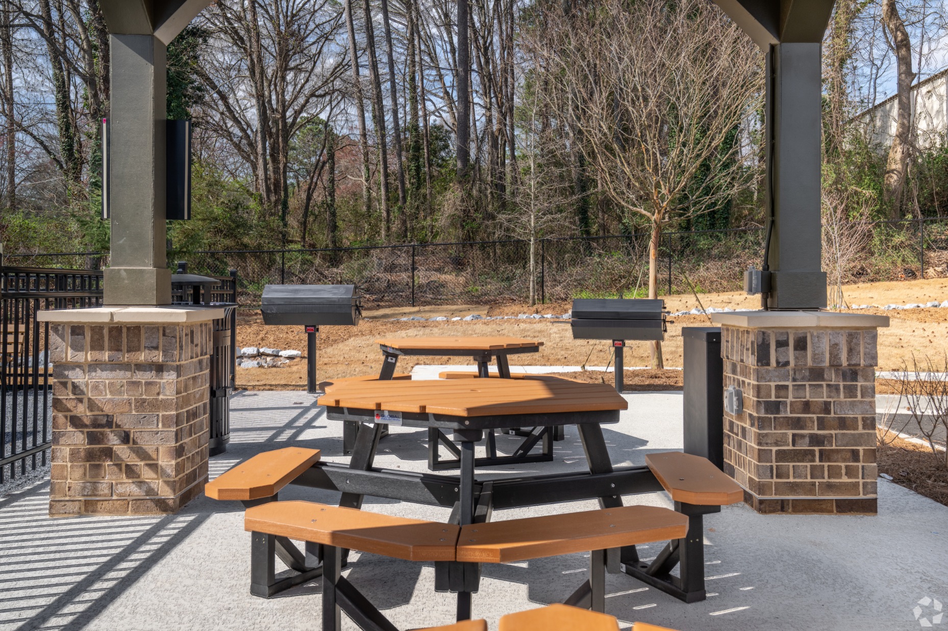 Outdoor grilling and seating area 
