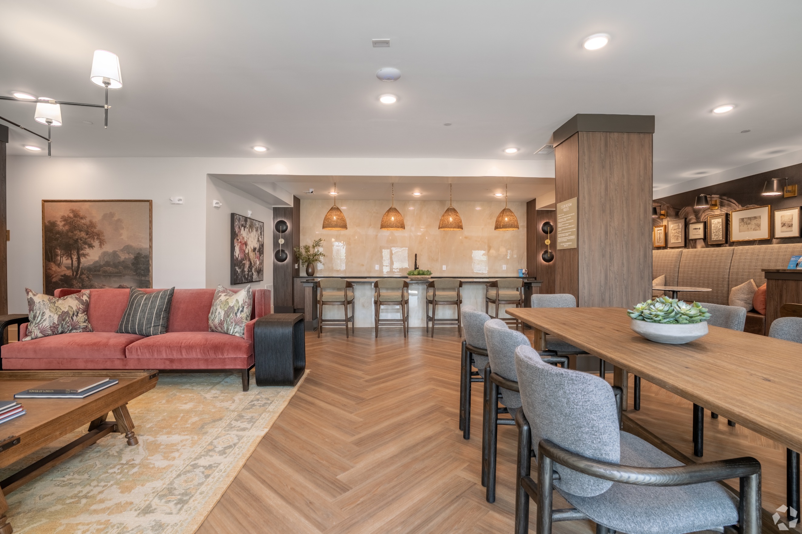 Interior of clubhouse 