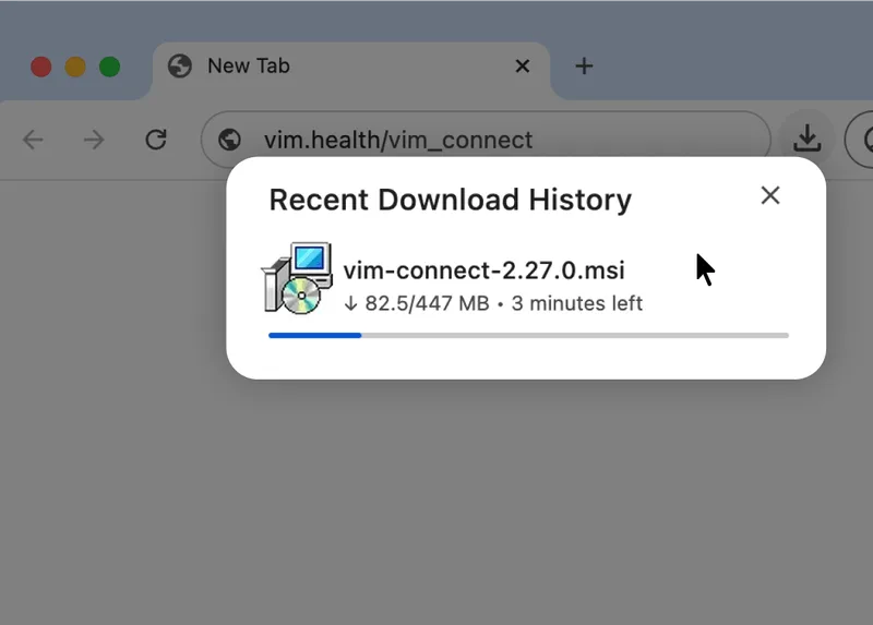 Freed VIM extension - recent download history