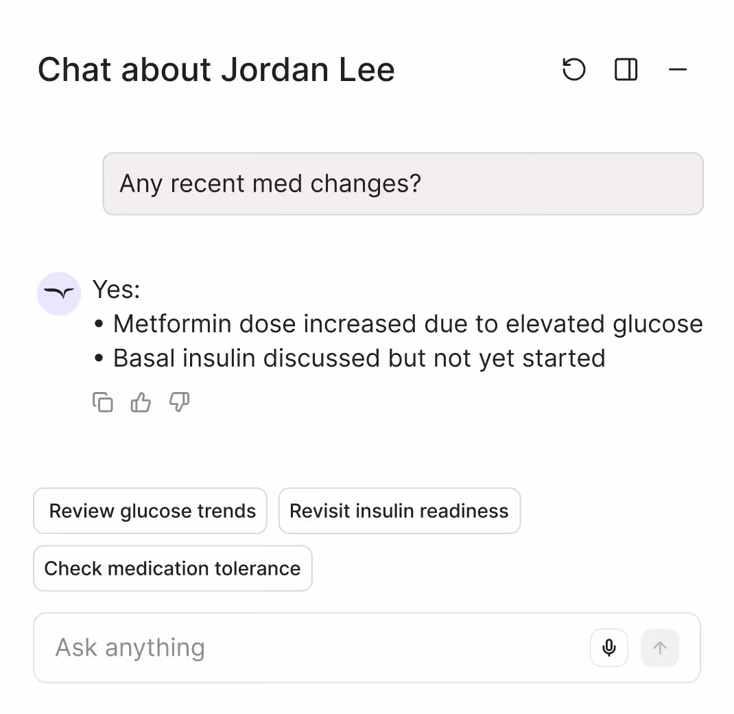 Freed AI clinician assistant answers patient questions for decision-making