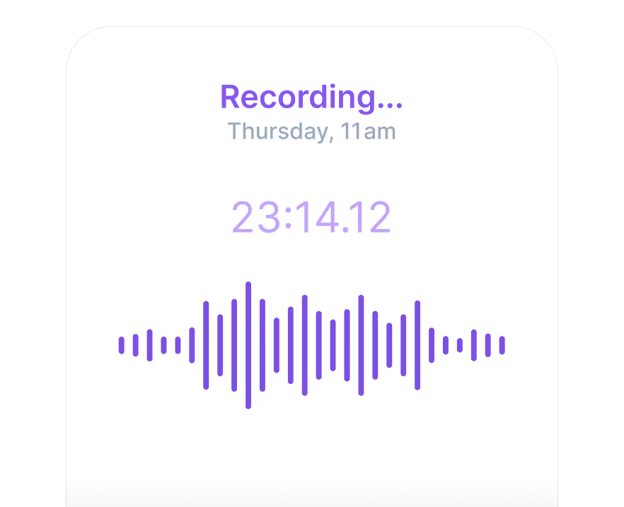 Screenshot of Freed recording a visit
