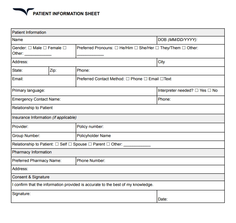 Patient information sheet