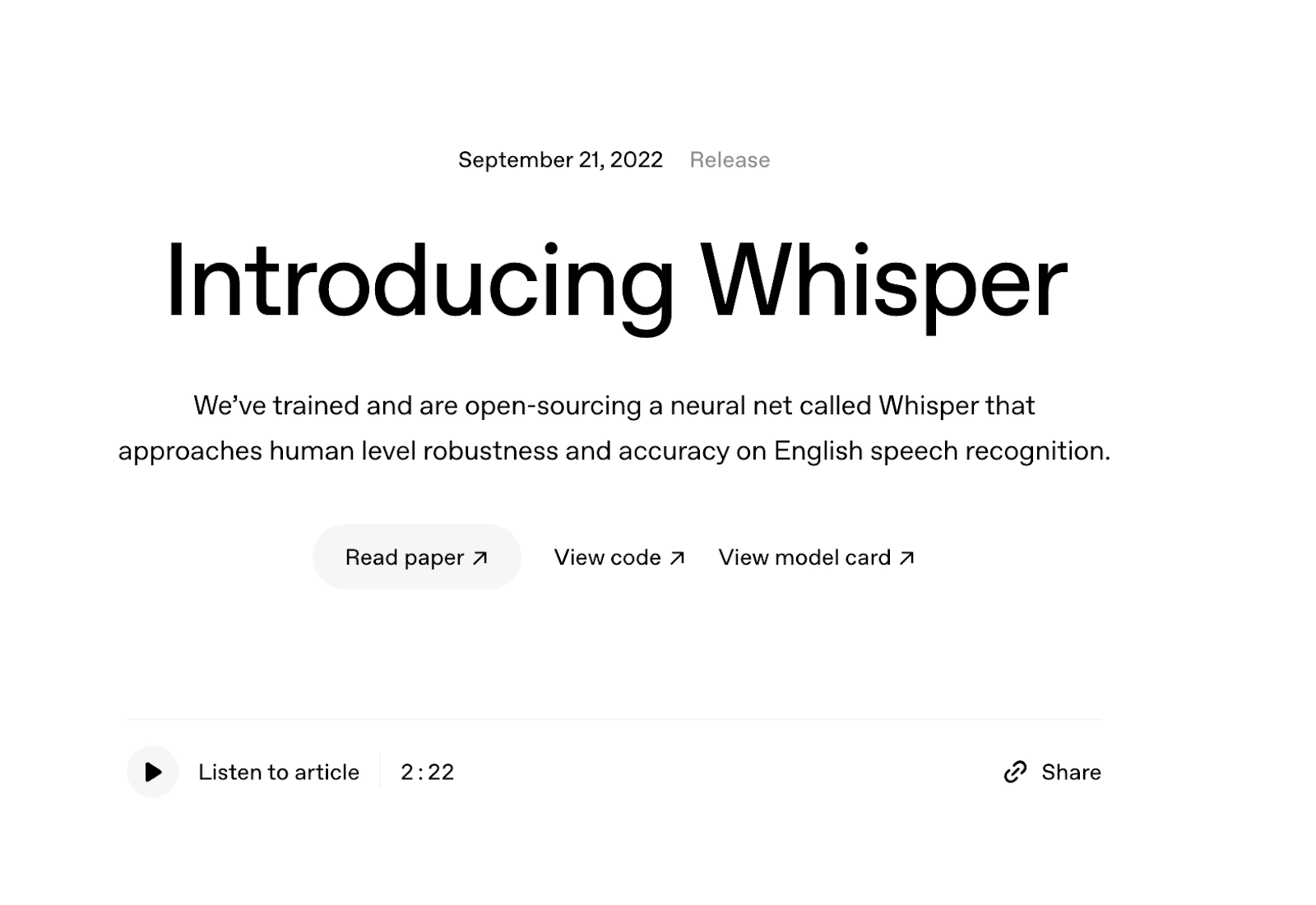 Whisper AI transcription home page