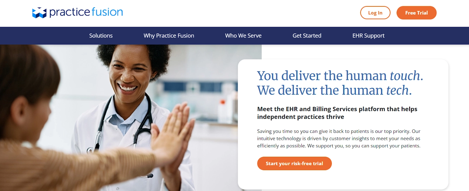 Practice Fusion website home page