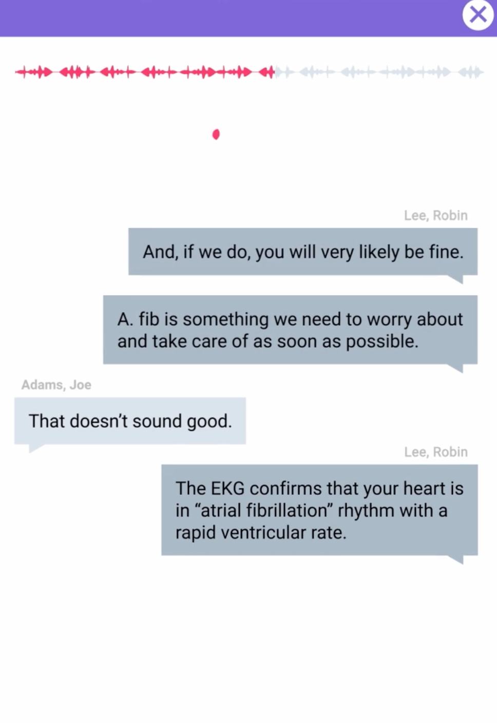 Sunoh transcript and chat view